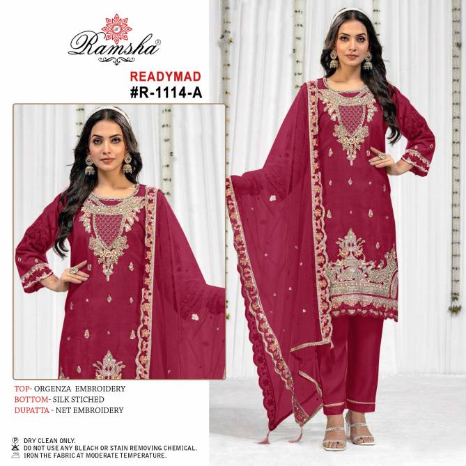 Ramsha R 1114 Pakistani Readymade Suits Exporters In India
